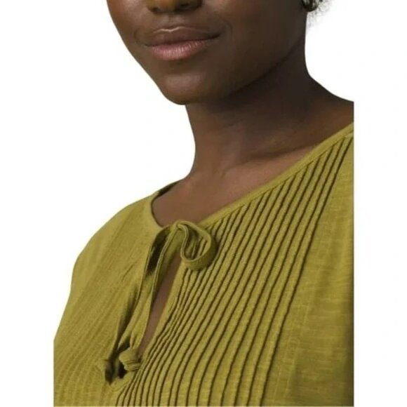 Prana Ocupas Popover Top Sweet Grass Green Size Small NWT - Picture 3 of 9